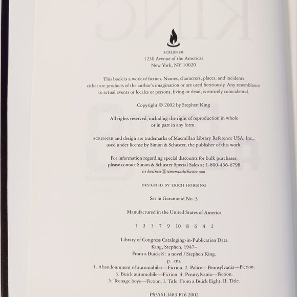 From A Buick 8, A Novel by Stephen King Hardcover Book with Poster - Picture 9 of 10